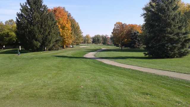 A view of a tee at Canterbury Green Golf Course