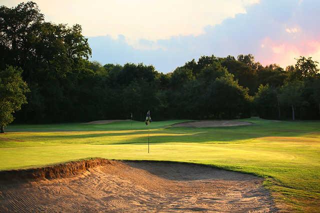 On the green at Ruislip Golf Club
