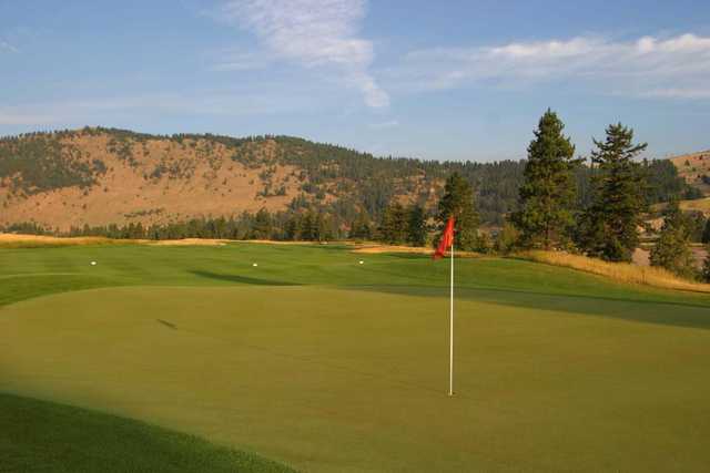 A view of a green at Canyon River Golf Club
