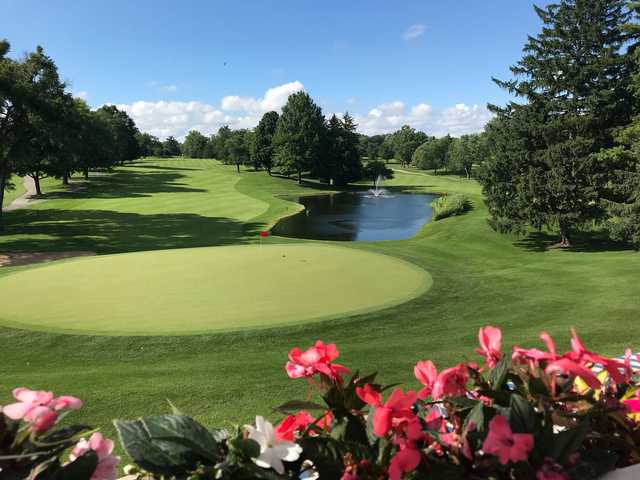 A view of a green at Fort Wayne Country Club.