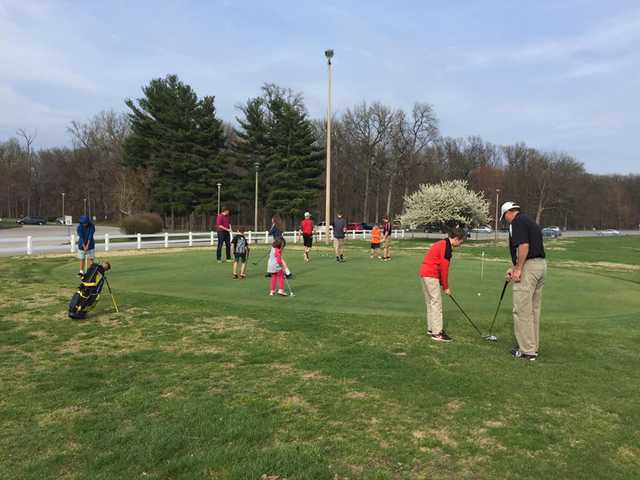 A view of the practice area at Wesselman Park Par 3 Golf Course (McDonald GC)