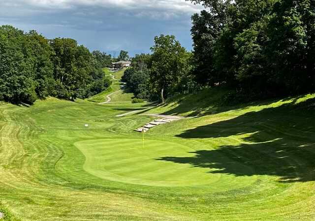 View of a green from Sugar Ridge Golf Club.