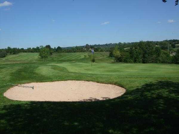 A view of green #13 at Penn Golf Club