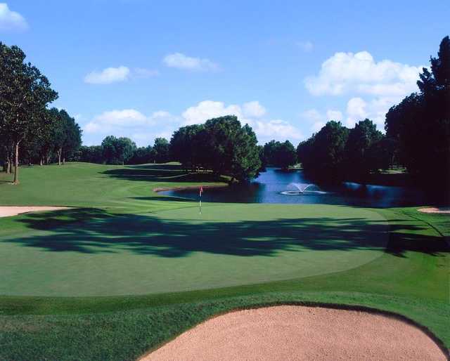 A view of hole #17 at Cedar Ridge Country Club