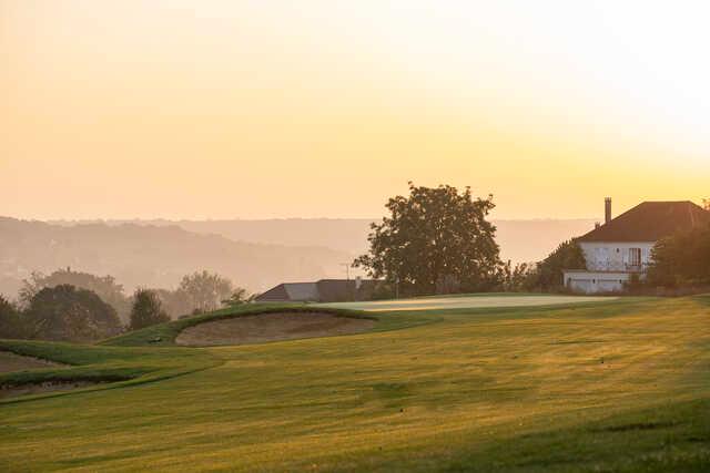 View of a greenf from the Lakes course at Mont Griffon Golf Club.