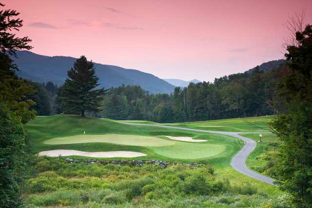 A view of the 7th green at Green Mountain National Golf Course