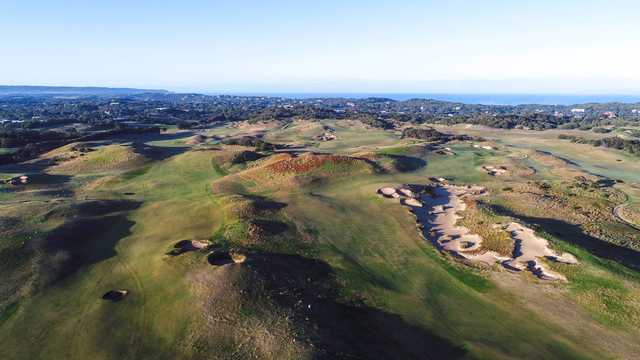 Aerial view from The Dunes Golf Links