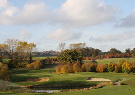 A view of the 3rd green at Red Course from Cumberwell Park Golf Club