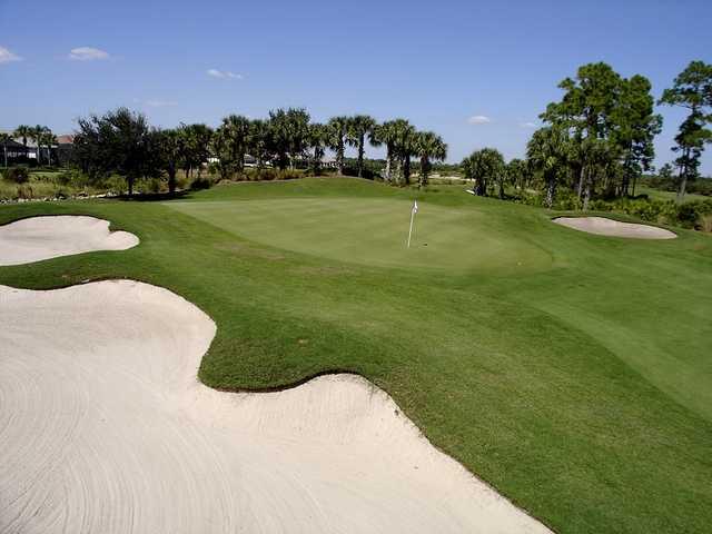 A view of the 17th green at Crown Colony Golf & Country Club