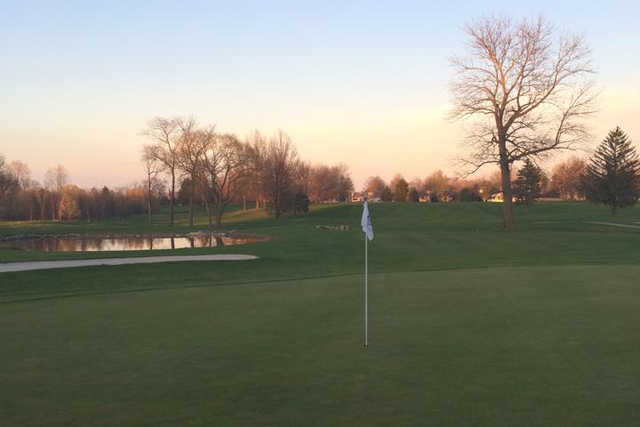 A view of a hole at Pebble Brook Golf Club