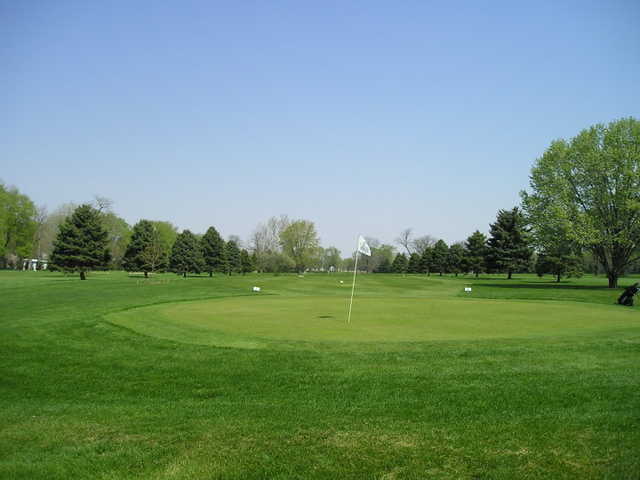 Looking back from a green at Carroll County Country Club