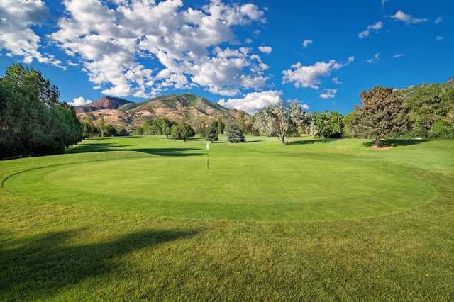 A view of a green at Bonneville Golf Course.