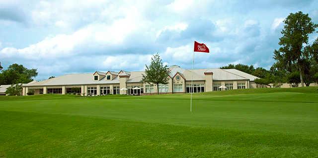 A view of the clubhouse at Bay Oaks Country Club.