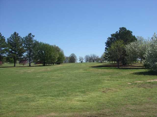 A view of a fairway at Hilltop Golf Course