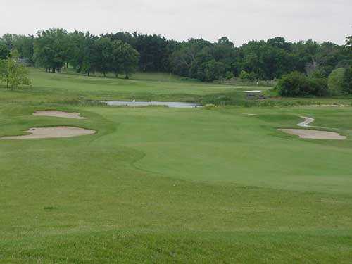 A view of hole #15 at Mystic Hills Golf Club