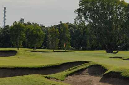 A view of the 12th green at Royal Queensland Golf Club