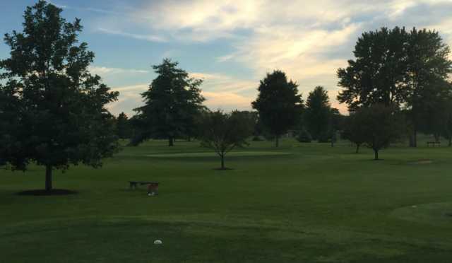 A view from a tee at Matthews Park Golf Course