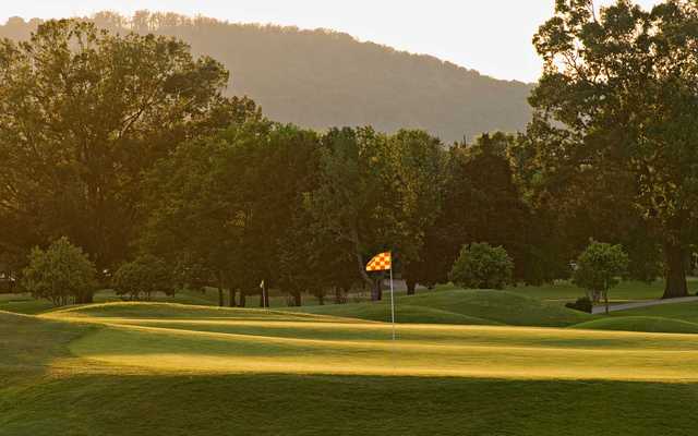 A view of the 17th green at Short from Hampton Cove Golf Course