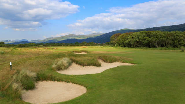 A view of hole #5 at Royal St. David's Golf Club.