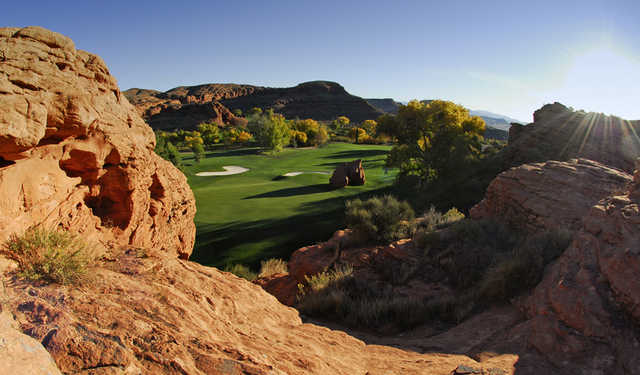 A view of the 1st green at Dixie Red Hills Golf Course