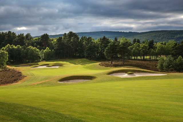 The bunkers at Spey Valley Golf Course.