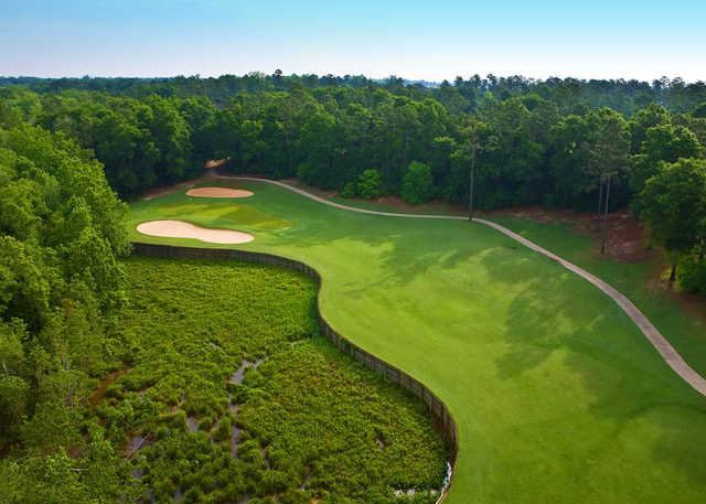 A view of a fairway at Rock Creek Golf Club