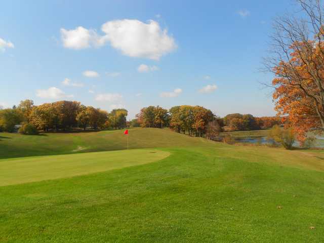 View of a green at Mink Lake Golf Course