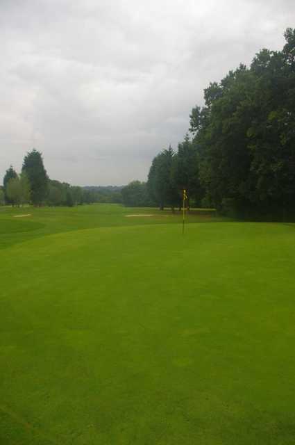 looking out over the well manicured 9th green that will greet you at Horam Park Golf Club.