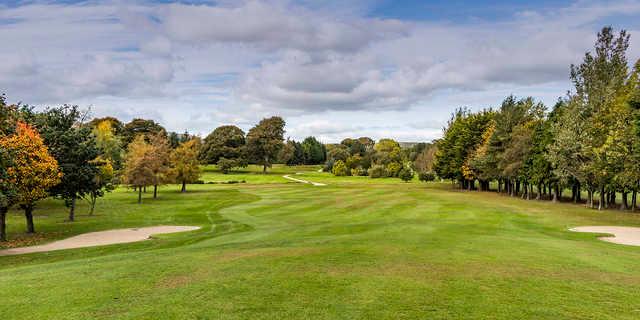 A fall day view from a fairway at Warrenpoint Golf Club.