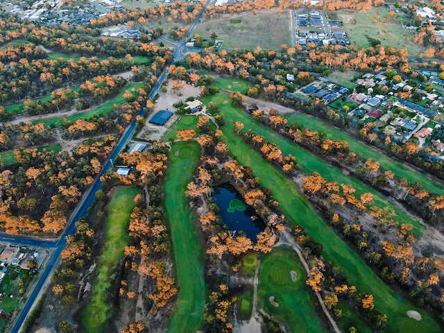 Aerial view from Bendigo Golf Club.