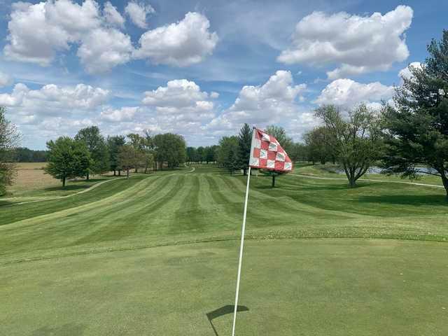 Looking back from a green at High Pointe Country Club.
