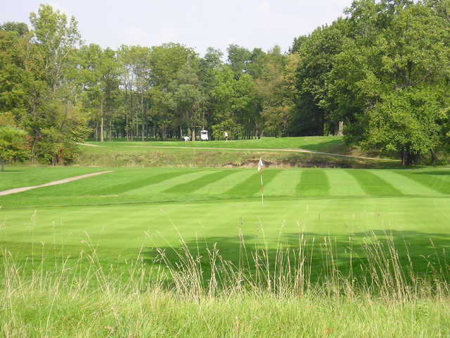View of a green from the Round Barn Golf Club at Mill Creek