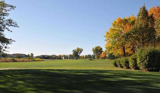 A view from a tee at The Bluffs Golf Course.