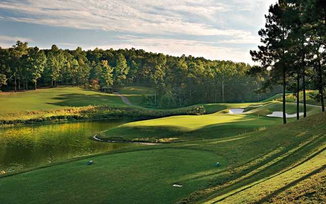 A view of the 14th green from Robert Trent Jones Golf Trail at Ross Bridge.