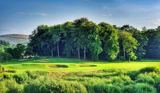 View of the 6th green from the 1st at Cavendish Golf Club.