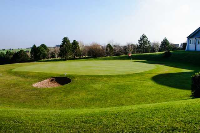 A view of the par-4 18th green at South Pembrokeshire Golf Club