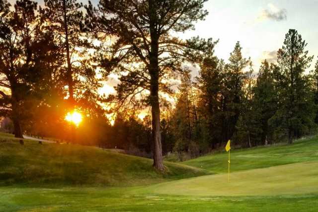 A view of a hole at Pine Meadows Golf Club