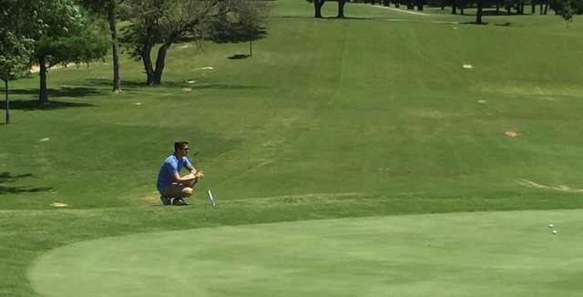 A view of a fairway at Oakwood Country Club