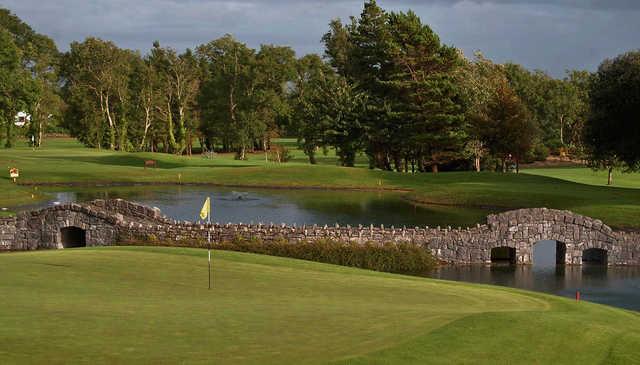 A view of a hole with water coming into play at Castlebar Golf Club