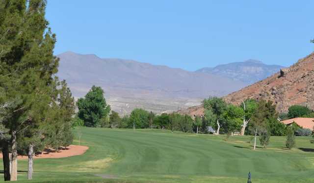 A view of a fairway at Bloomington Country Club