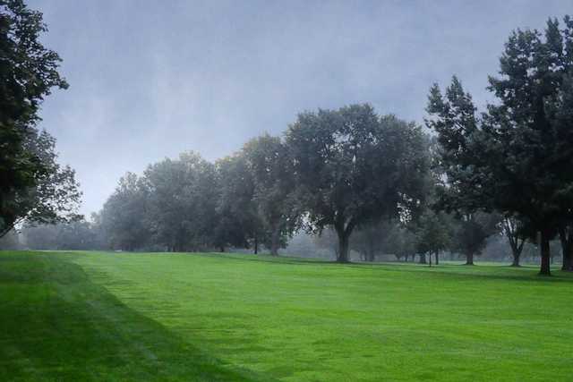A view of a fairway at Woodstock Club
