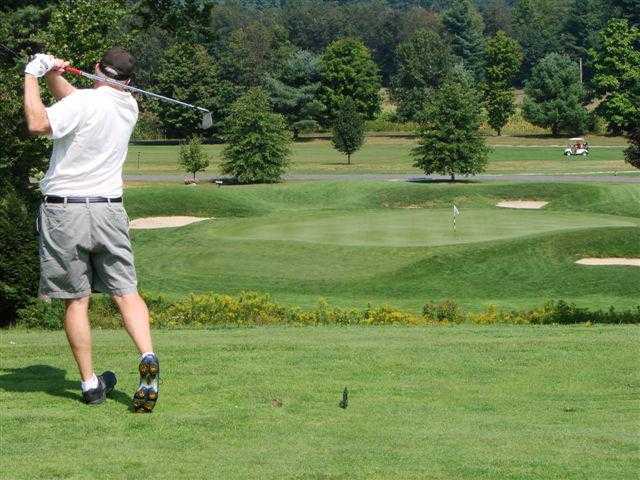 A view of the 8th green at Brattleboro Country Club