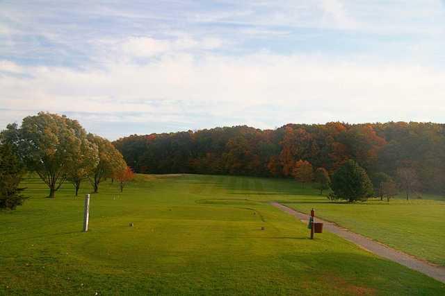 A view from a tee at Rivercrest Golf Club