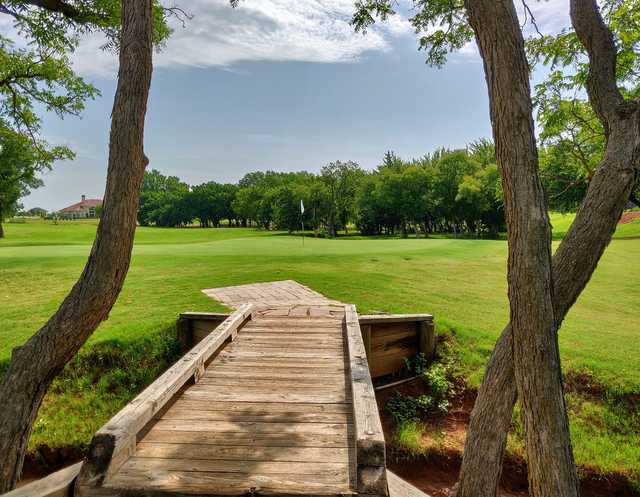A view over a bridge at Rose Creek Golf Club.