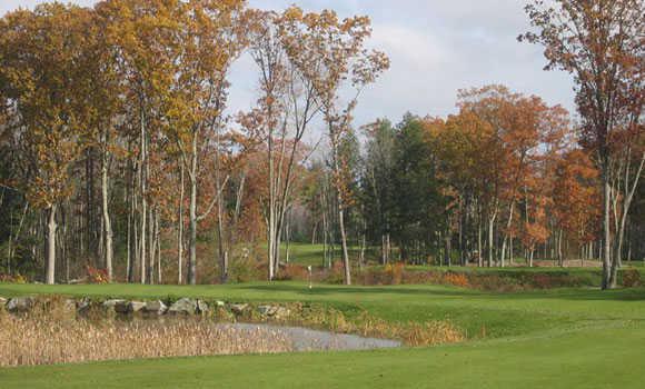 The 13th hole at Breakfast Hill Golf Club in Greenland, N.H.