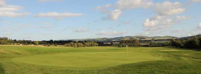A sunny day view of a hole at Strathmore Golf Centre.