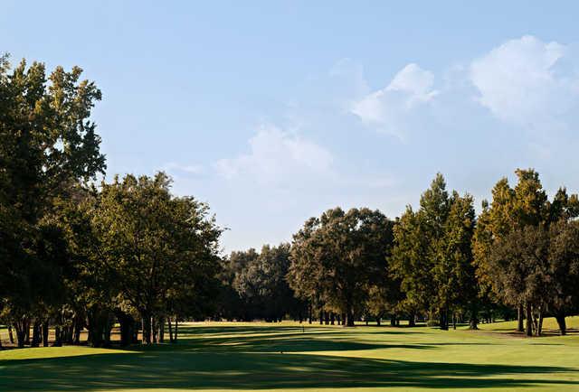 A view of fairway #6 at Lagoon Park Golf Course