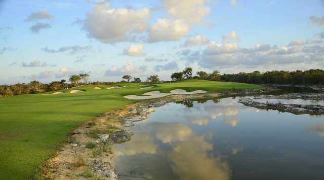 View of a green at El Tinto Golf Course from Cancun Country Club.