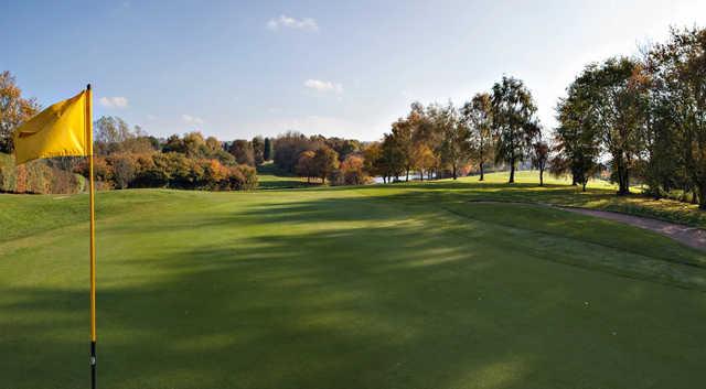 A fall day view from a green at Barlaston Golf Club.