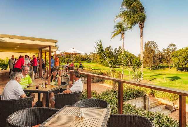 View from the clubhouse at Windaroo Lakes Golf Club
